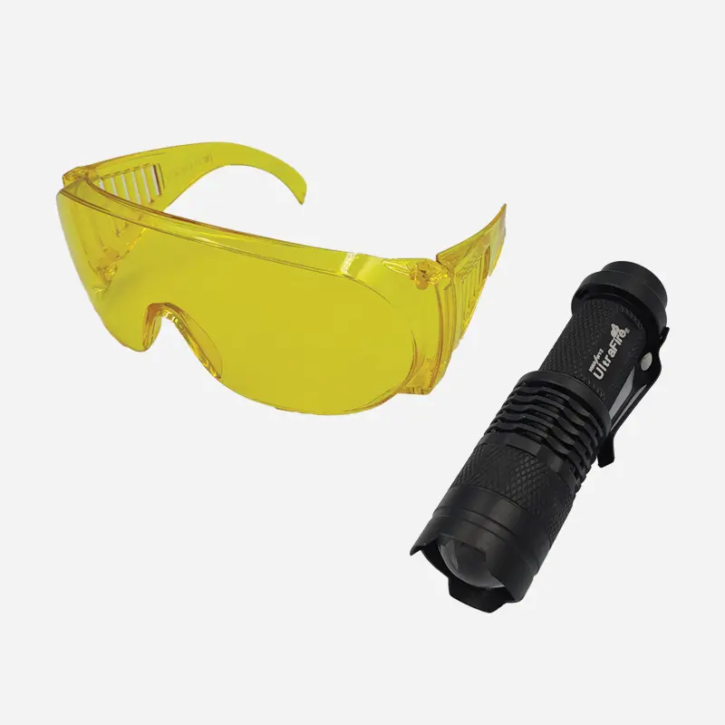 Zestaw Okulary ochronne UV i Latarka UV 3W z regulacją do utwardzania kleju