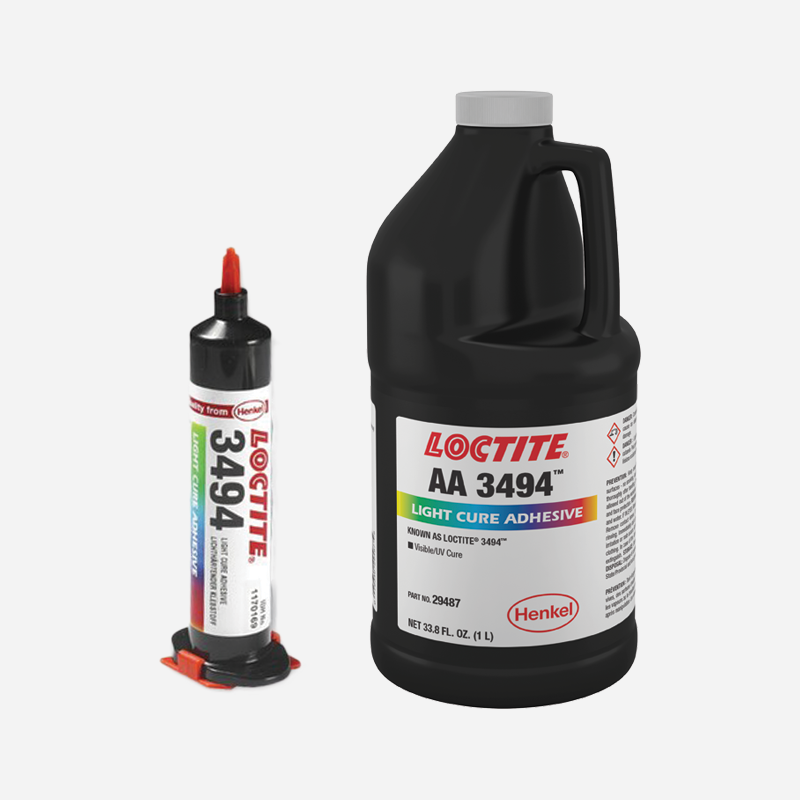 Klej UV Loctite AA 3494 o wysokiej lepkości utwardzany światłem, do tworzyw, ceramiki, szkła i metalu