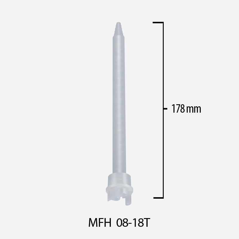 Mikser statyczny 1:1, 2:1 System F do kartuszy 400 ml / 490 ml, dł. 178mm śr. wew. 8mm, MFH 08-18T