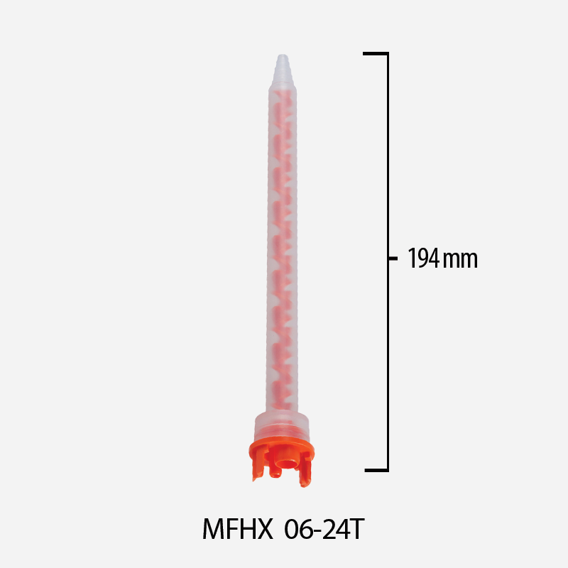 Mikser statyczny 4:1, 10:1 System F do kartuszy 400 ml / 490 ml, dł. 194mm śr. wew. 6mm, MFHX 06-24T